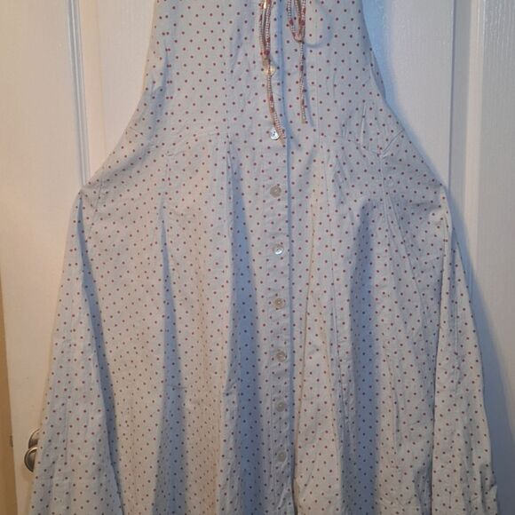 Free People Stelladonna Midi Dress Lt Blue Combo Size Large - Picture 8 of 17